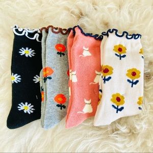4 Toddler Baby Girl Knee Socks 1-3T